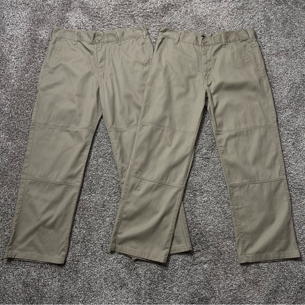 SP Collection Double Knee Khaki Work Pants Size 36 Bundle (2 Pair)